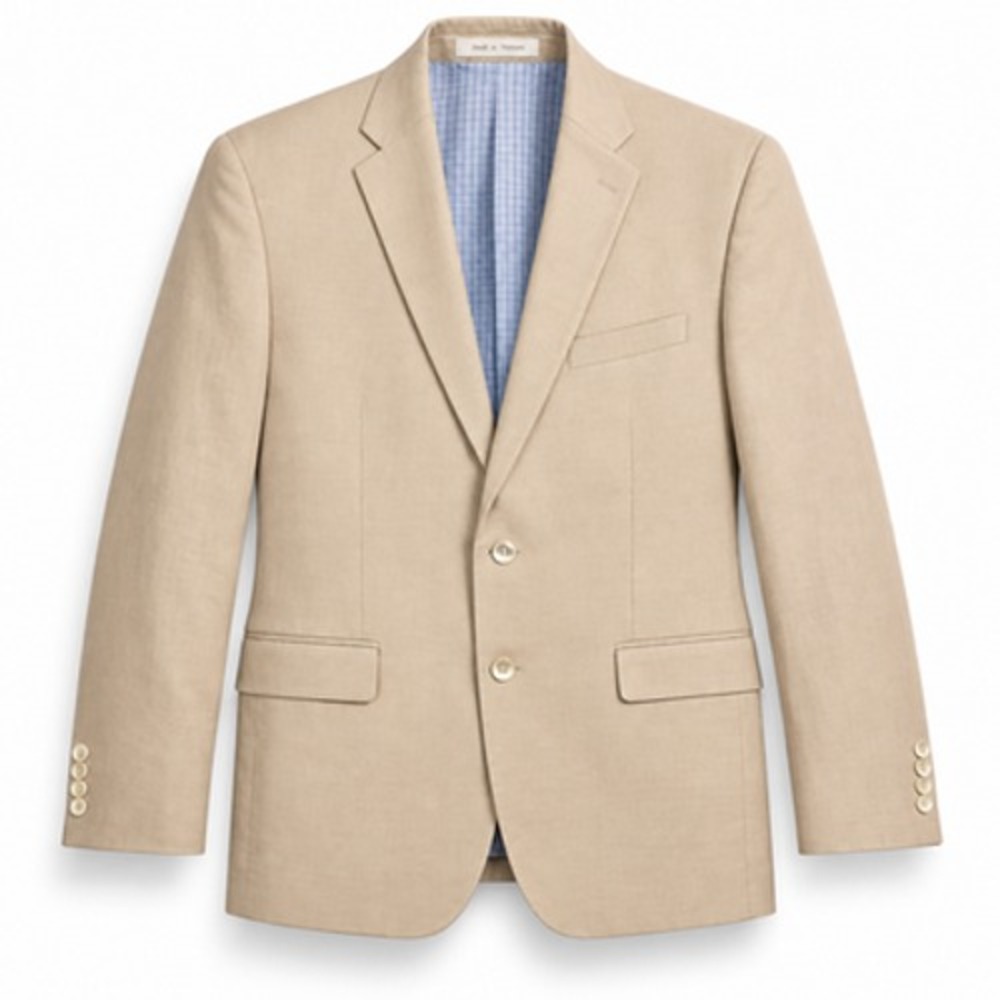 Lauren Ralph Lauren Linen Blazer Mens 41R Beige Two Button Sport Coat